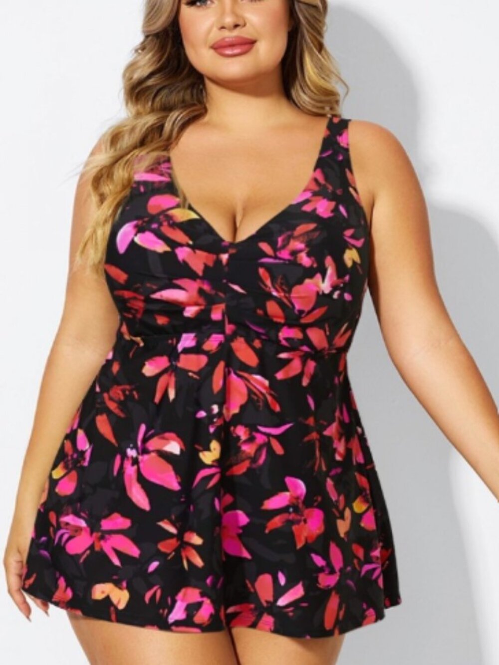 Flower Sweetheart Underwire Adjustable Straps Tankini & Bottom